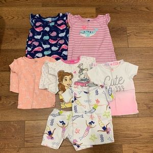Girls 2T Summer Pajamas Bundle